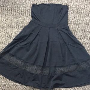 Black Express Strapless Cocktail Dress